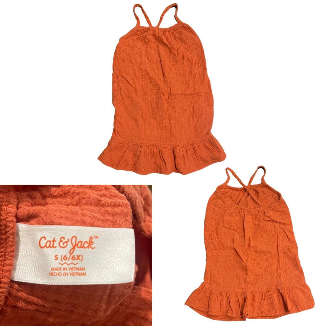 Cat & Jack Youth Girl Summer Ruffle Hem Dress Size 6x Summer Spring Kidscore